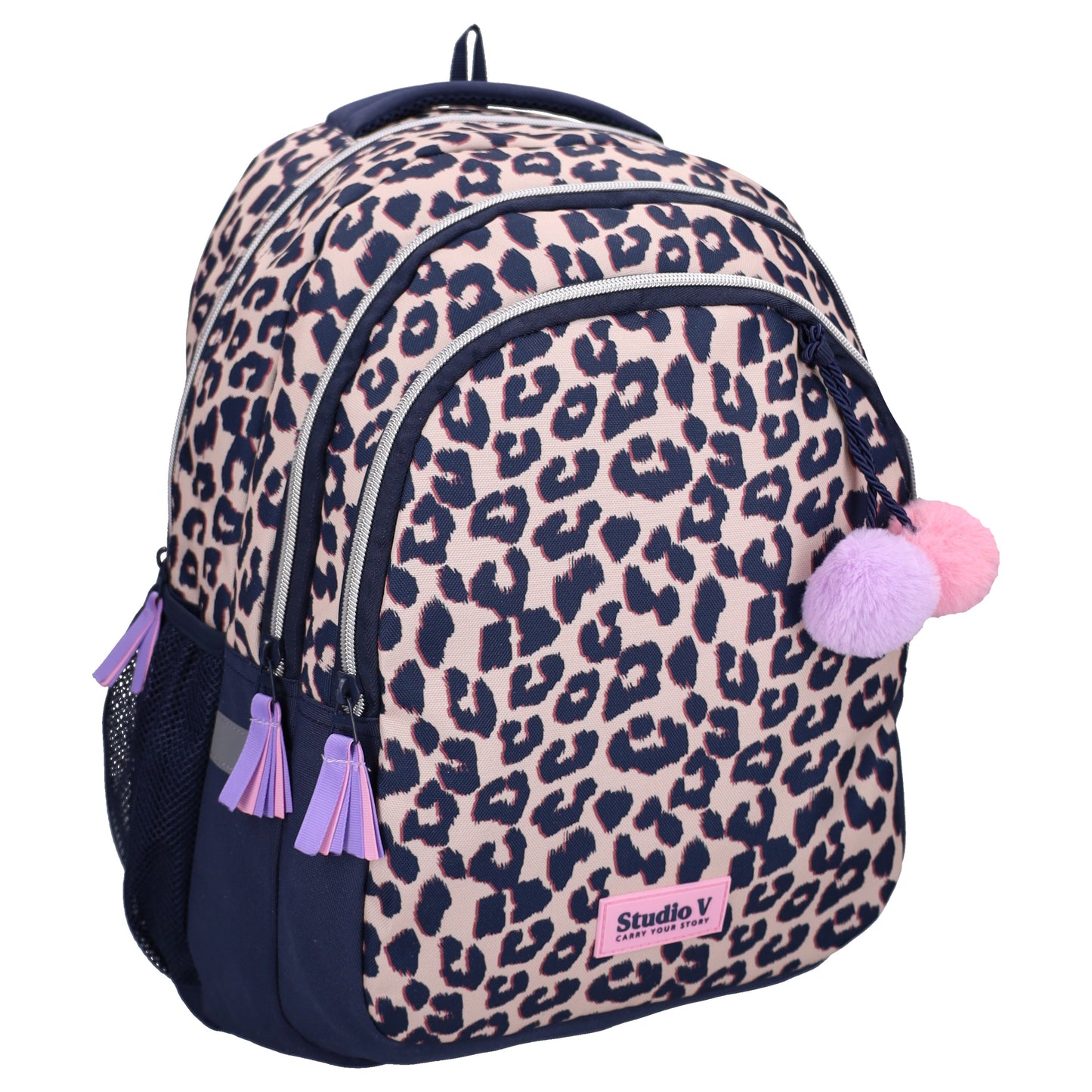 Studio V Leopard Luxe Mädchen Rucksack Kinder Backpack Schultasche Tagesrucksack 44 cm
