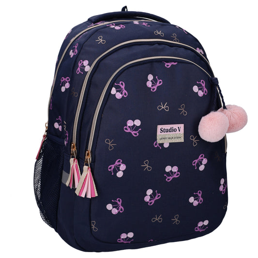 Studio V Cheeky Cherry Mädchen Rucksack Kinder Backpack Schultasche Tagesrucksack 44 cm