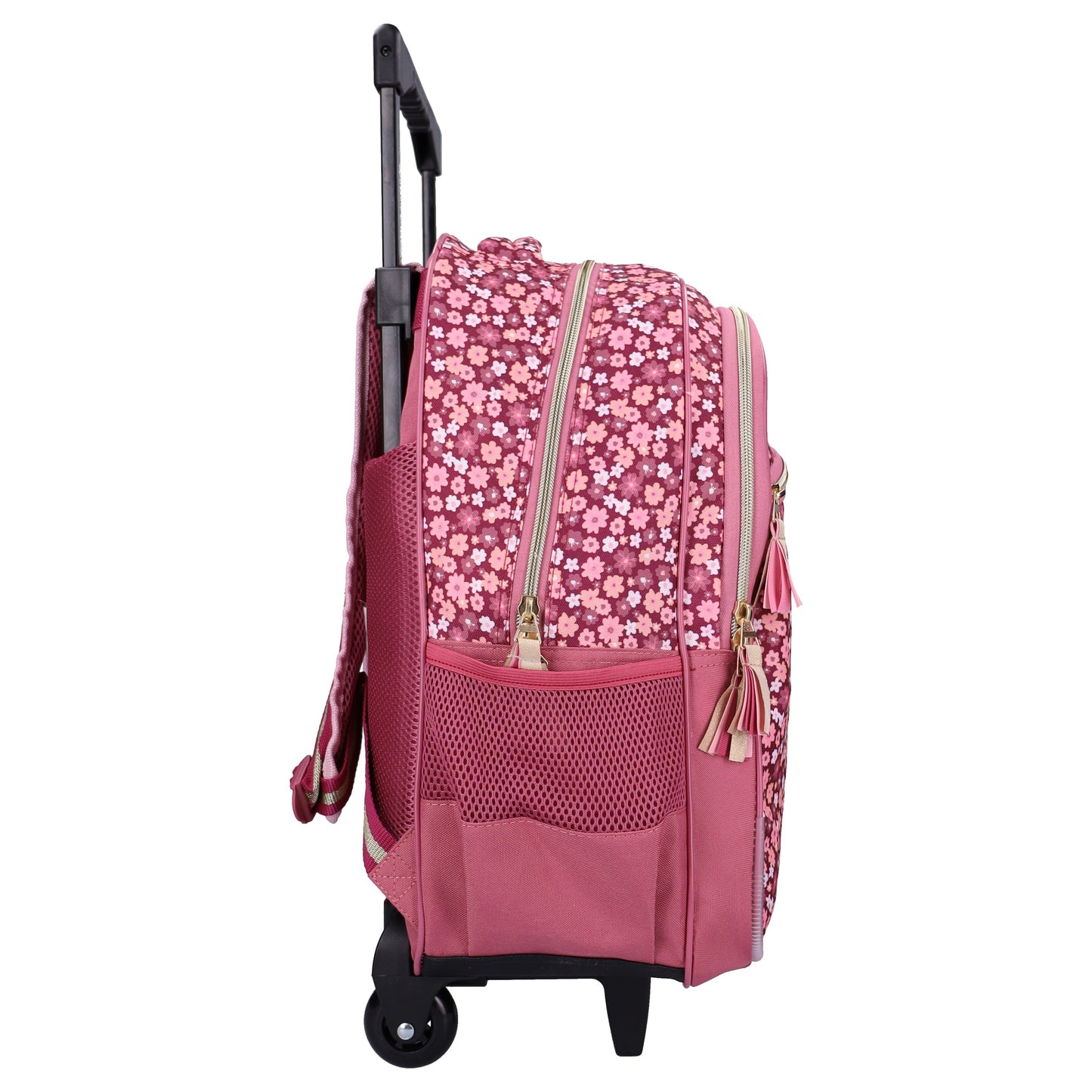 Studio V Wildflower Trolley Schulrucksack Mädchen Kinder Rucksack mit Rollen Blumenmuster