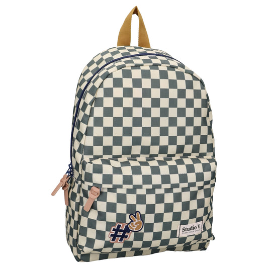 Studio V Retro Forever Kinder Rucksack Mädchen Schulrucksack Freizeitrucksack Karomuster