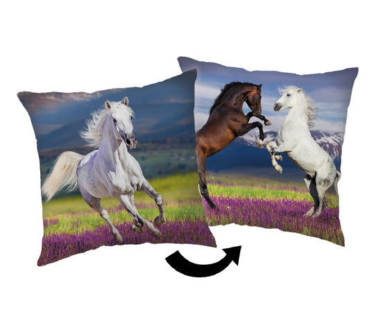 Horse Kopfkissen (1 Stück) Premium Dekokissen mit beidseitigem Digitaldruck