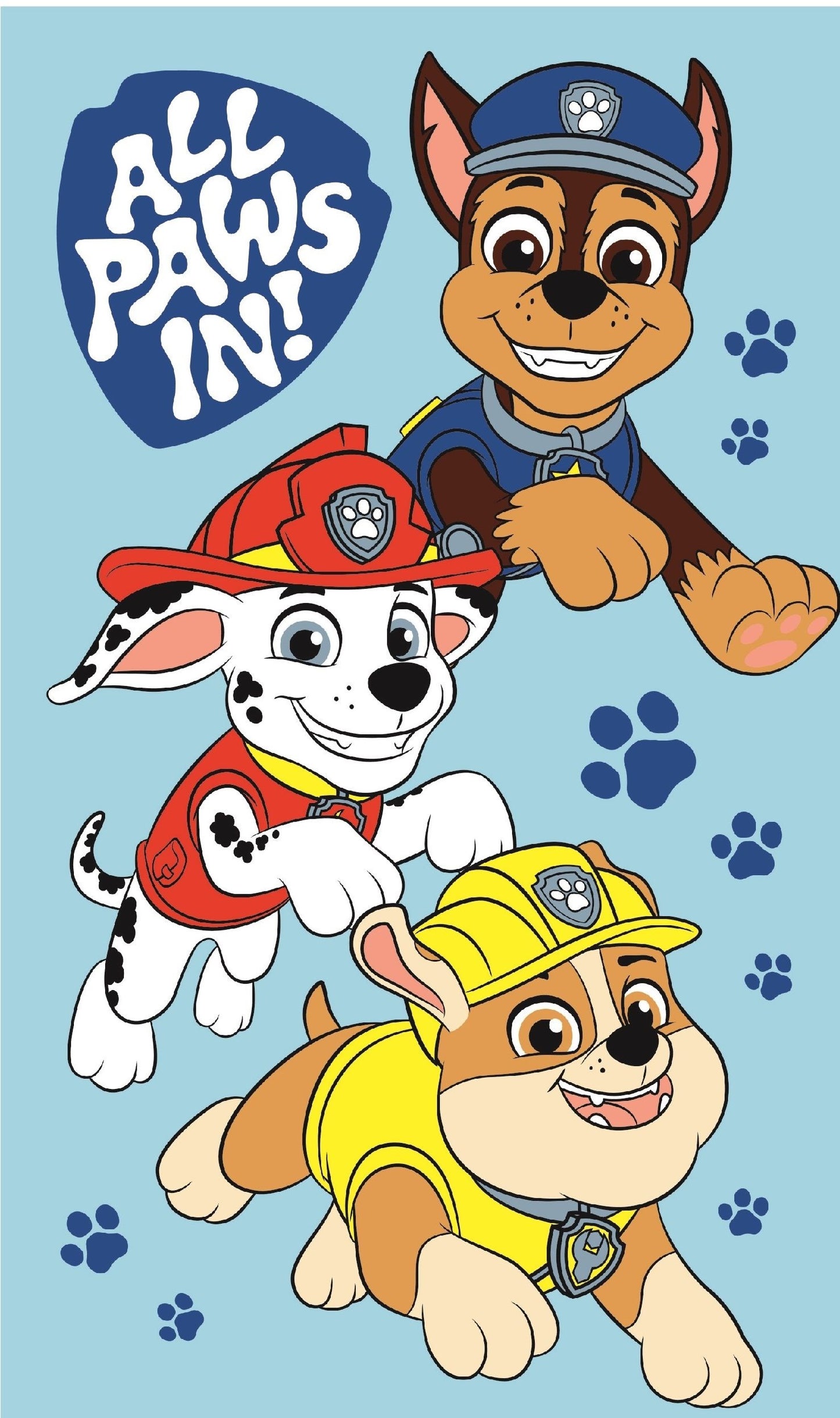Paw Patrol Handtuch 100% Baumwolle, 30x50 cm, schnelltrocknend & bedruckt