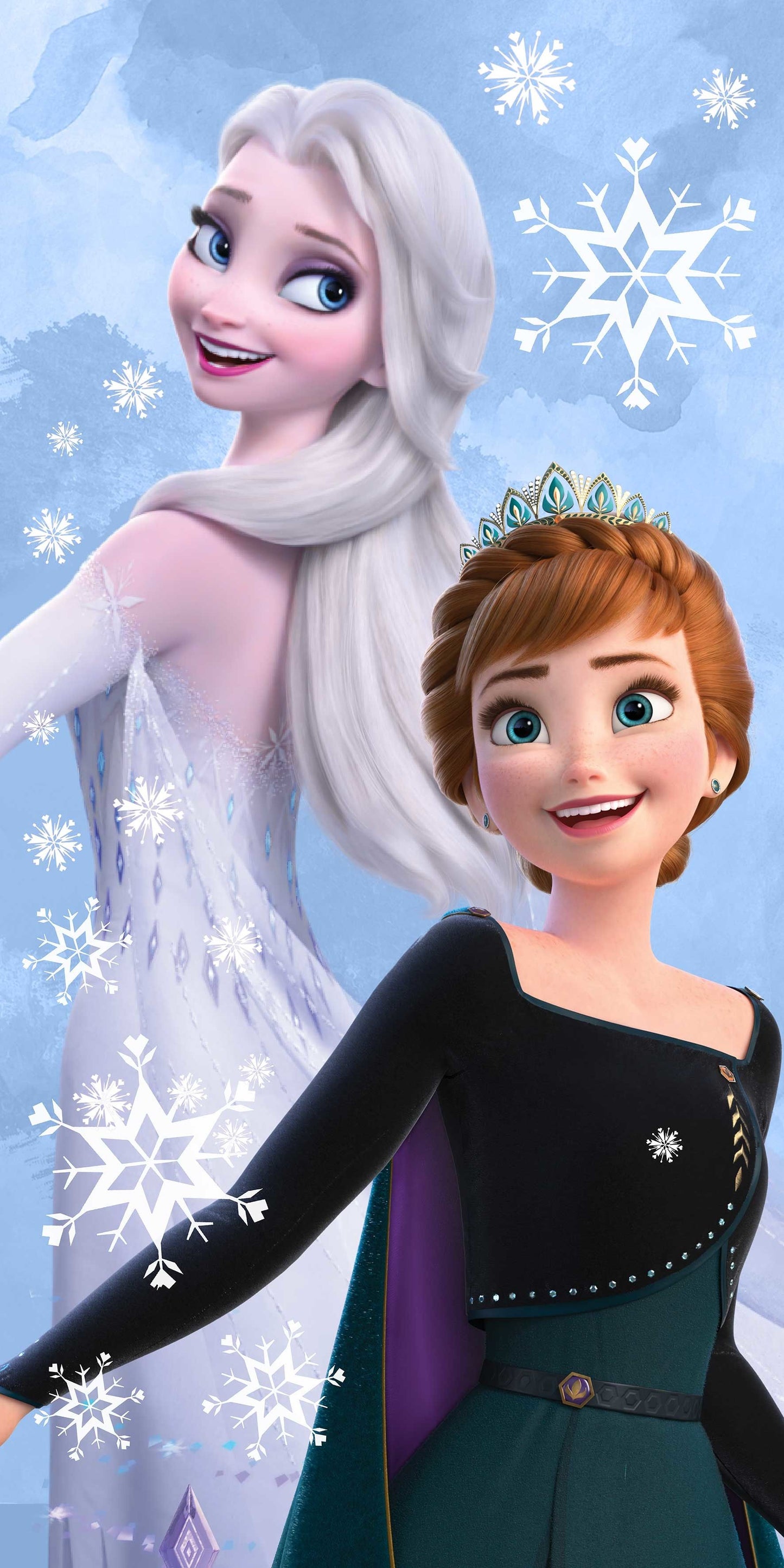 Disney Frozen Baumwolle Strandtuch Frottee Badetuch mit Premium Druck, 70x140 cm
