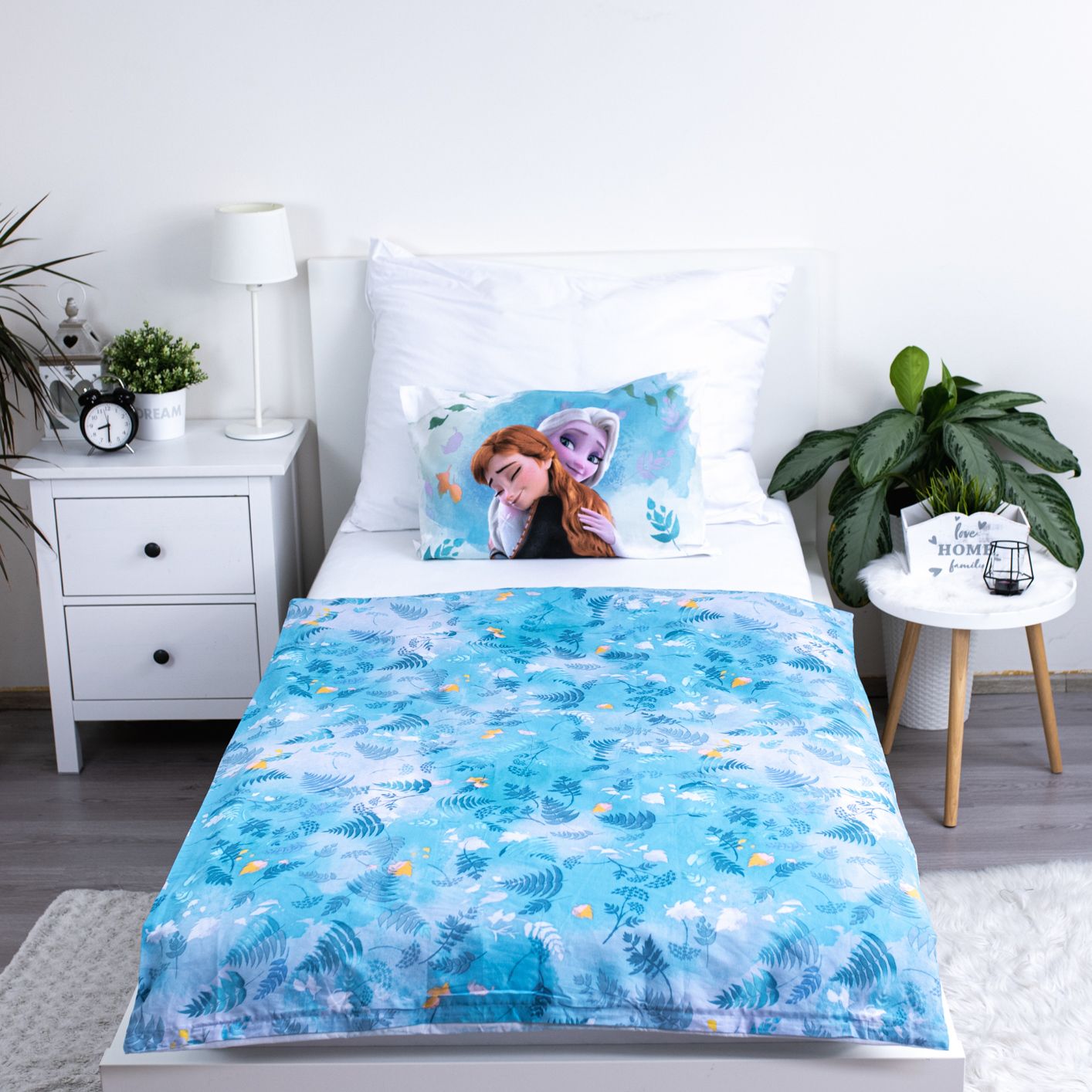 Disney Frozen Bettwäsche-Set – Kuschelige Kinderbettwäsche 100x135 cm & 40x60 cm