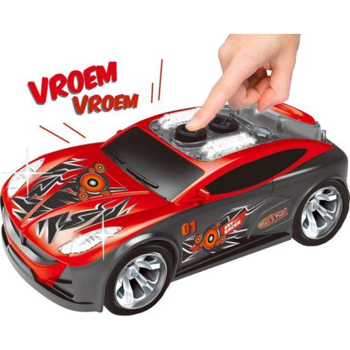 Sky Racer Kinetic Car für Kinder für schnelles Vorschnellen durch Handantrieb