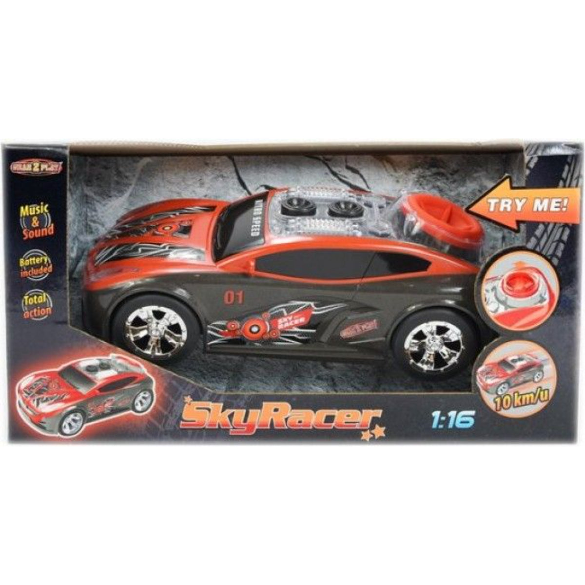 Sky Racer Kinetic Car für Kinder für schnelles Vorschnellen durch Handantrieb
