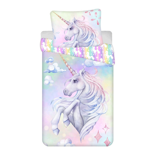Unicorn Kuschelige Bettwäsche Baumwolle, 140x200 cm & 70x90 cm