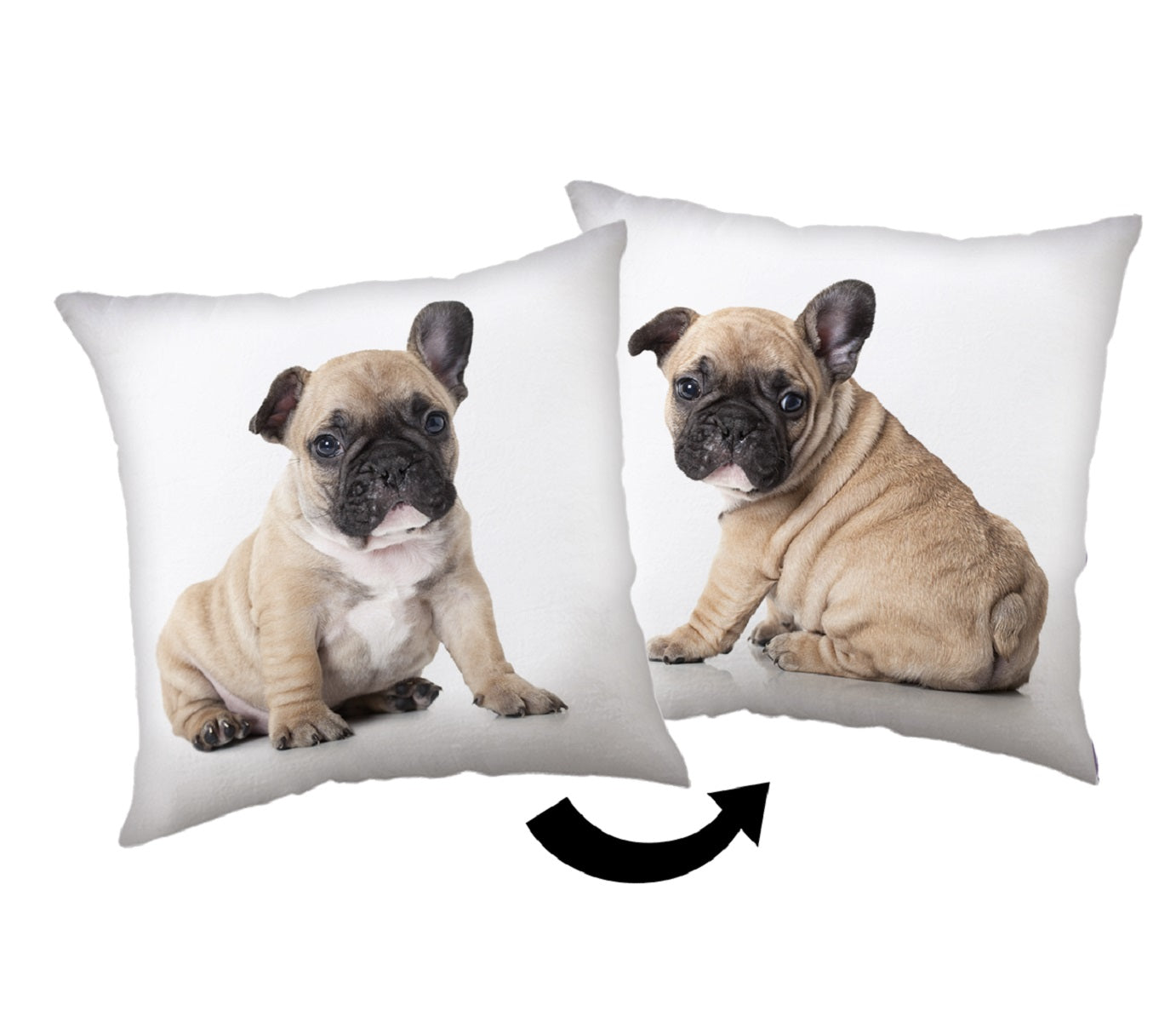Bulldog Kopfkissen (1 Stück) Premium Dekokissen mit beidseitigem Digitaldruck