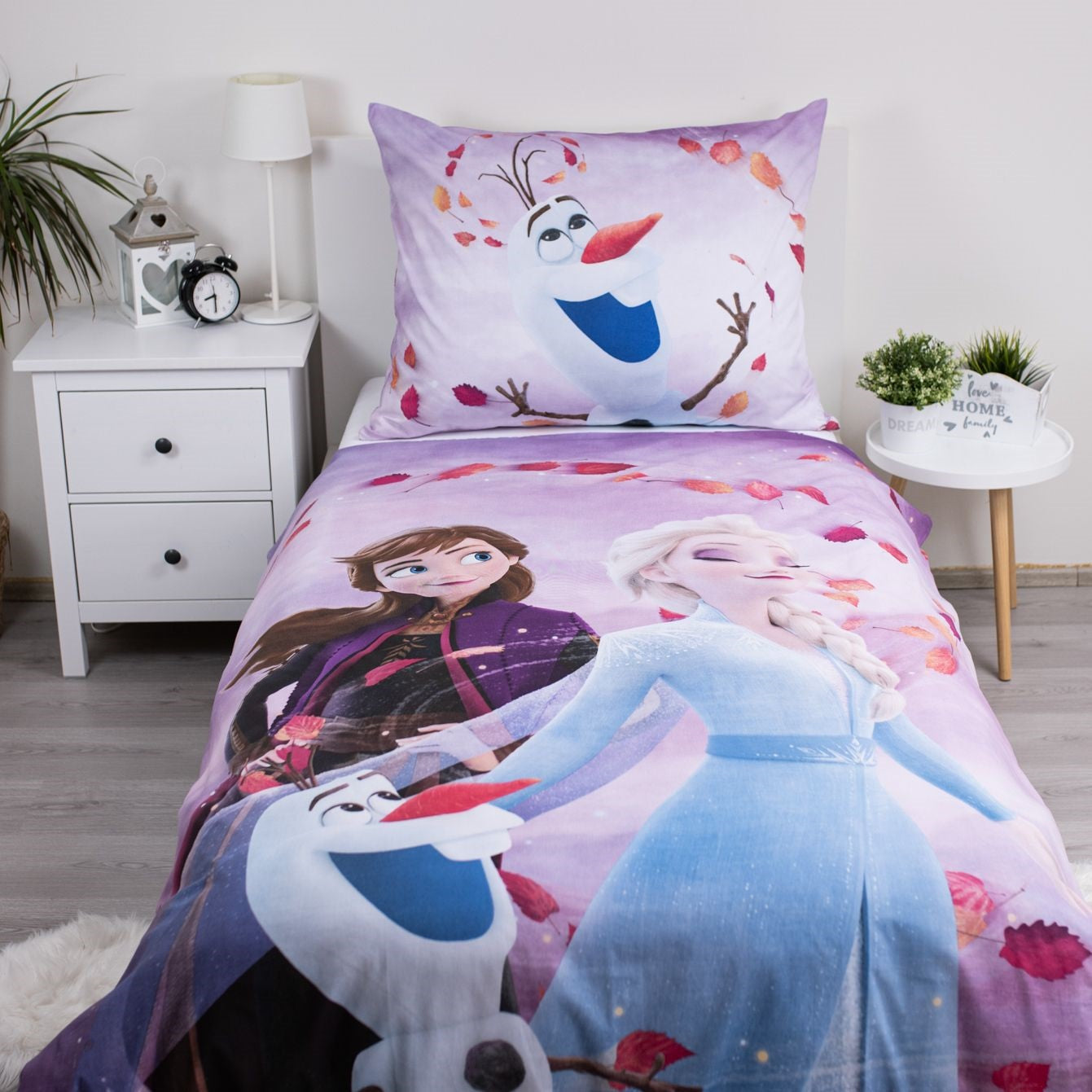 Disney Frozen Baumwolle Bettwäsche Bettbezug 140x200 cm & Kissenbezug 70x90 cm