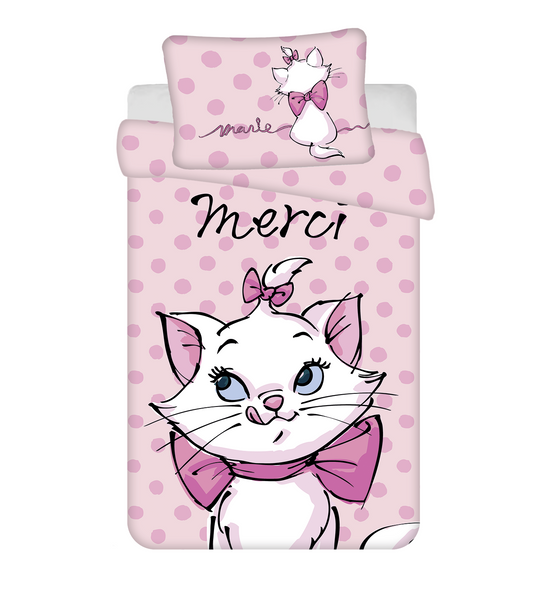 Disney Marie Kinderbettwäsche – Bettbezug 100x135 cm & Kissenbezug 40x60 cm