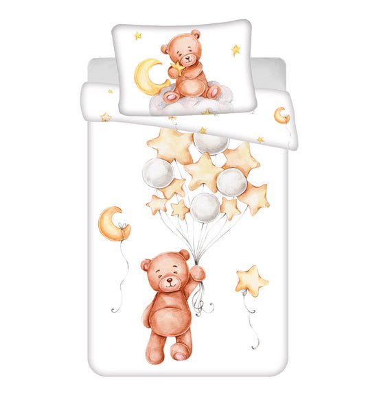 Teddy Bear Kinderbettwäsche – Bettbezug 100x135 cm & Kissenbezug 40x60 cm