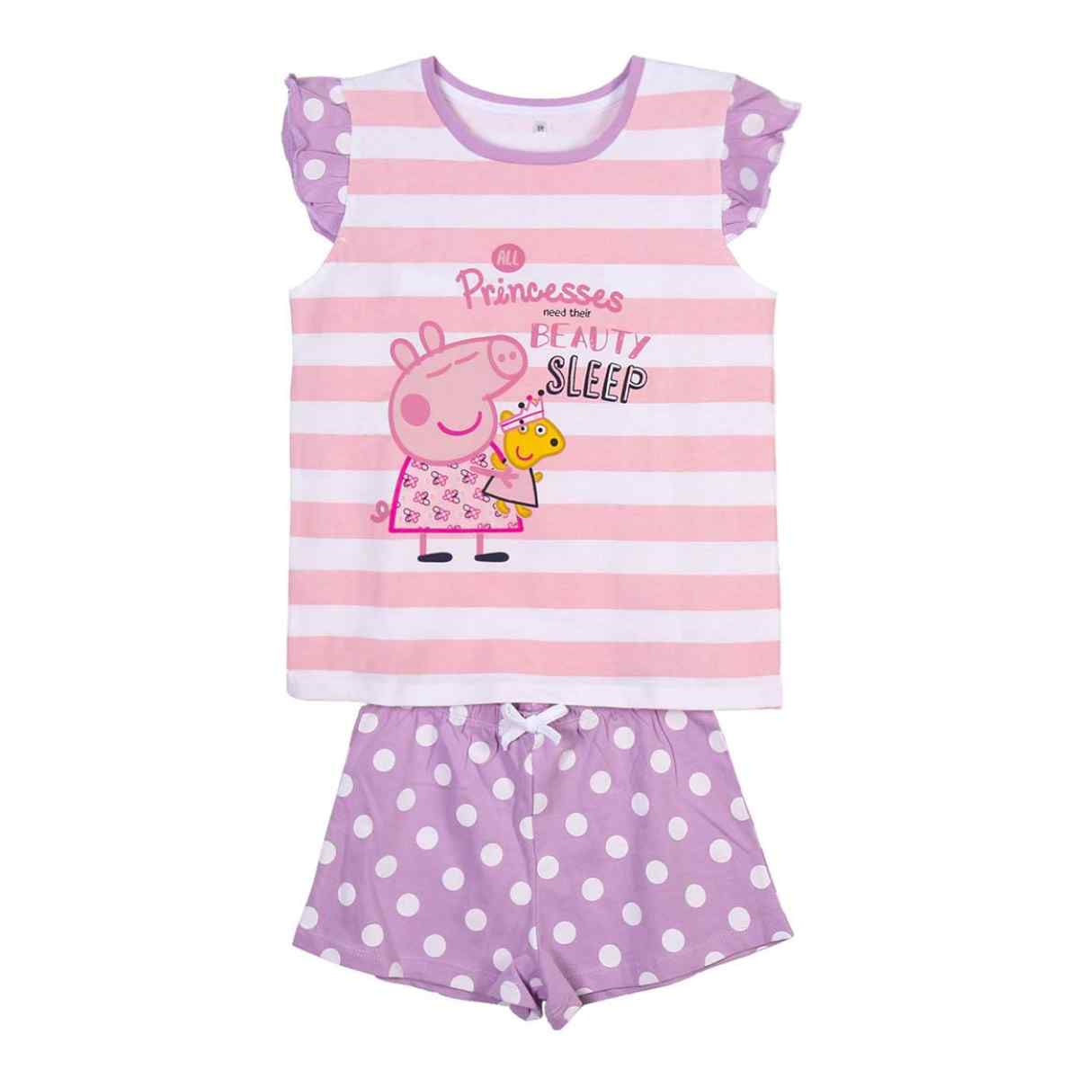 Peppa Pig Kinder Schlafanzug kurz Single Jersey aus Baumwolle
