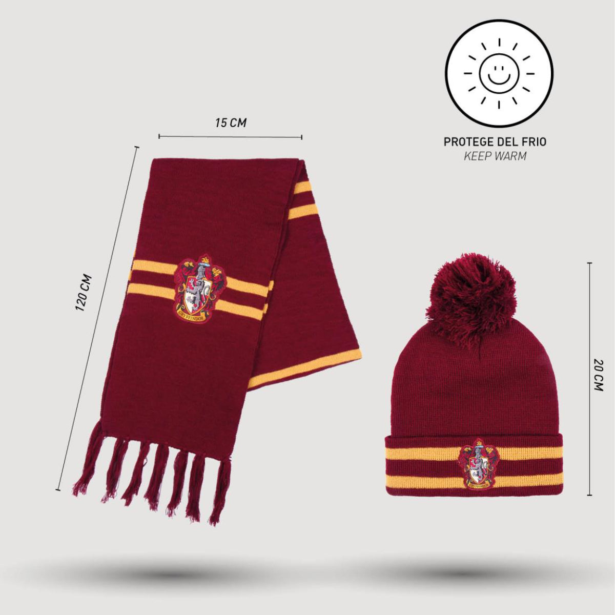 Harry Potter Mütze & Schal Kinder Gryffindor 2er-Pack Winter Accessoire