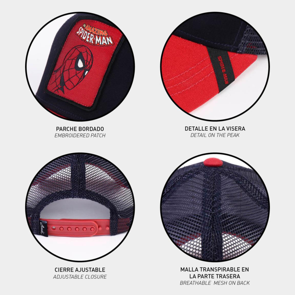 Spiderman Sommer Cap Baseball Mütze mit Print & UV-Schutz