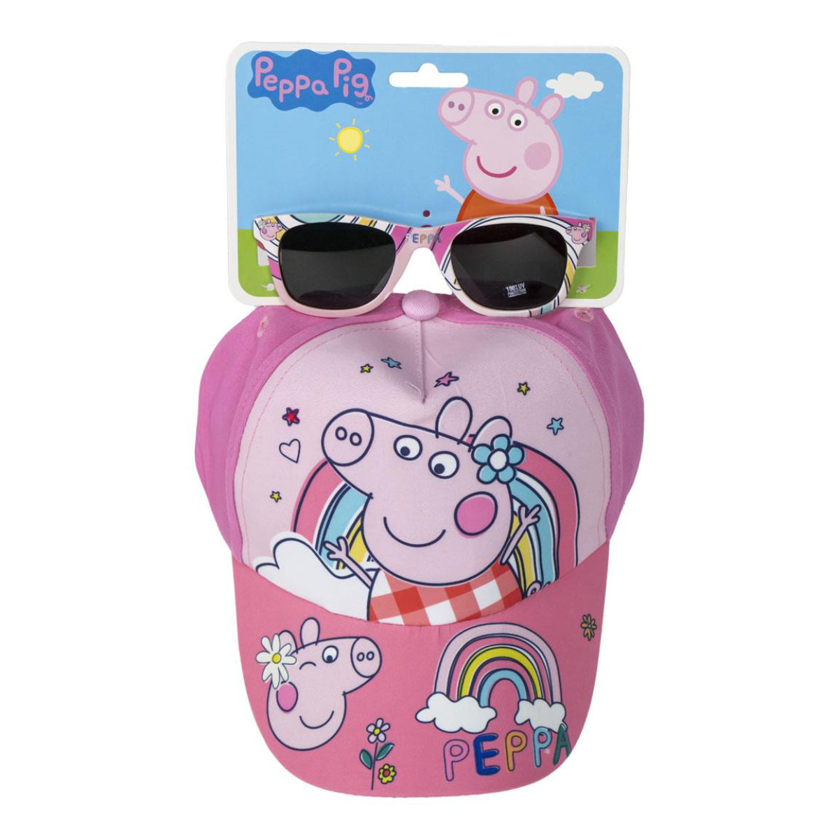 Peppa Pig Kinder Accessoire Set Cap und Sonnenbrille
