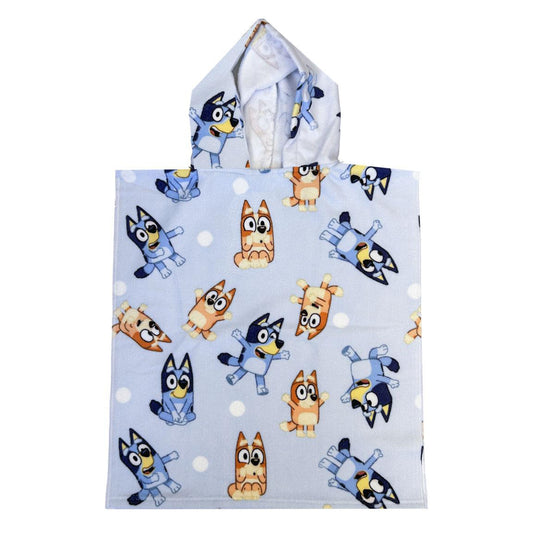 Bluey Badeponcho für Kinder Hochwertiger Frottee aus Mikrofaser