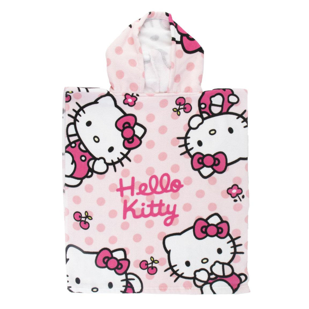 Hello Kitty Badeponcho für Kinder Hochwertiger Frottee aus Mikrofaser