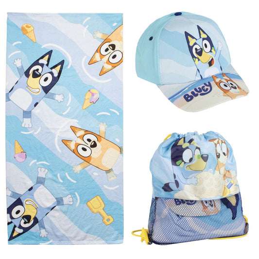 Bluey Handtuch-Set für Kinder – Mehrteiliges Set im Aufbewahrungsbeutel