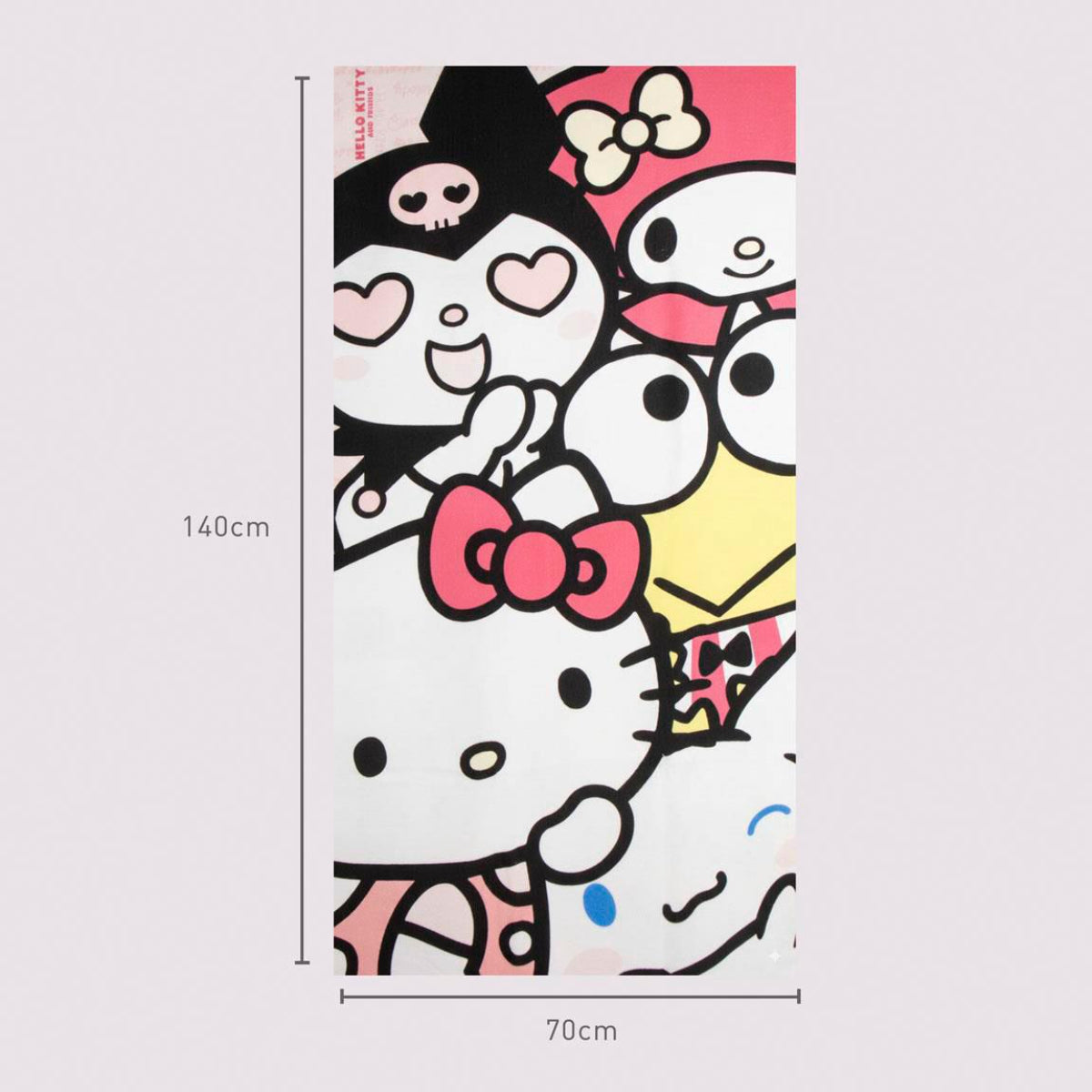 Hello Kitty Kinder Handtuch Polyester für Badezimmer Strand und Sporttasche 35x25 cm