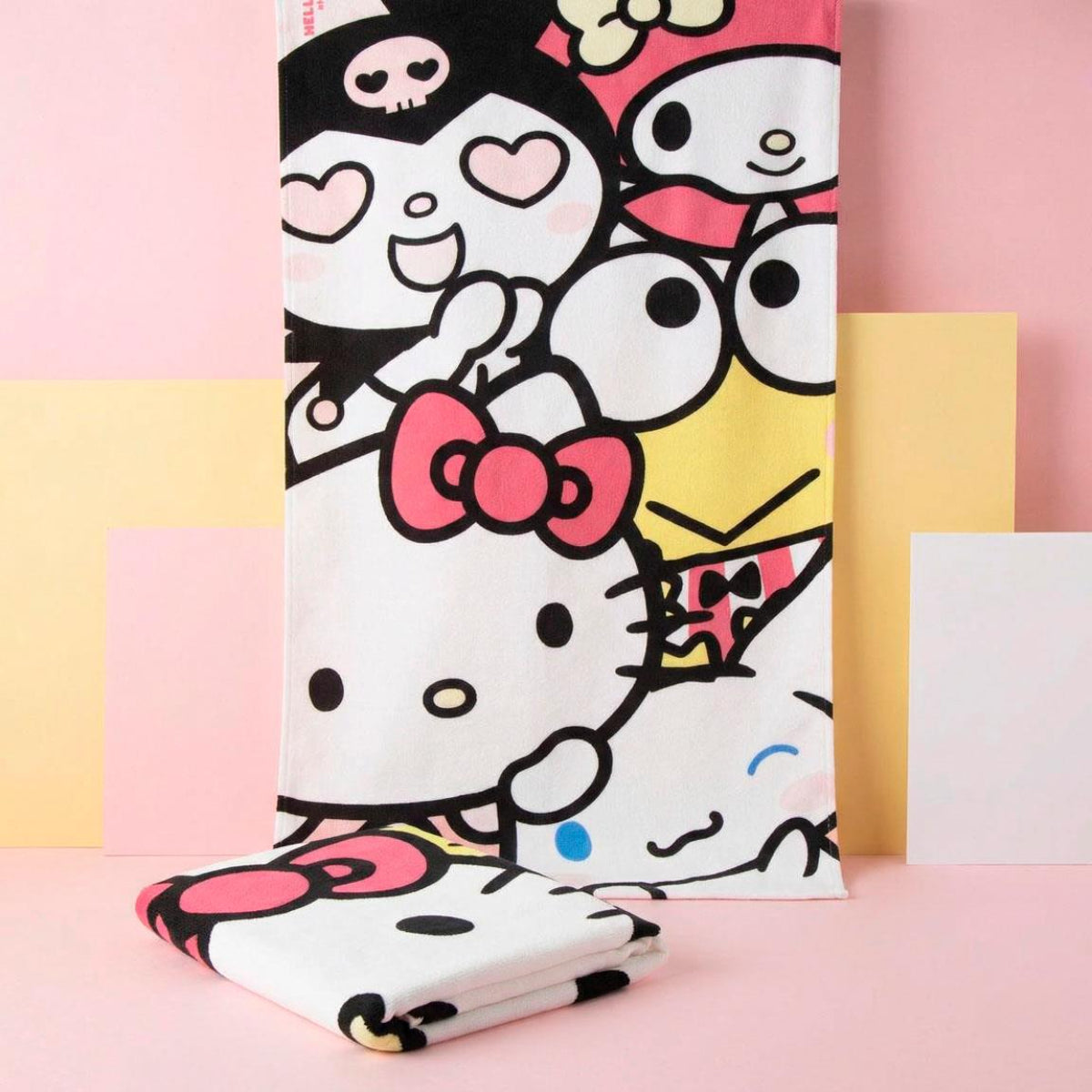 Hello Kitty Kinder Handtuch Polyester für Badezimmer Strand und Sporttasche 35x25 cm