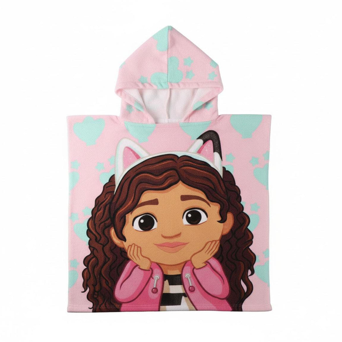 Gabby´s Dollhouse Poncho für Kinder 56 × 53 cm Polyester 250 gsm pflegeleicht