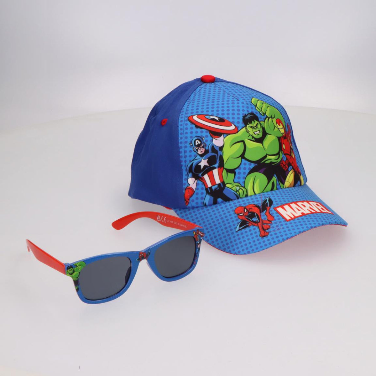 Marvel Kinder Kappe Sonnenbrille Set für Freizeit Outdoor Spielplatz