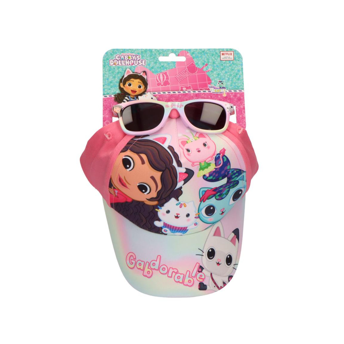 Gabby’s Dollhouse Kinder Kappe und Sonnenbrille Set für Sommer