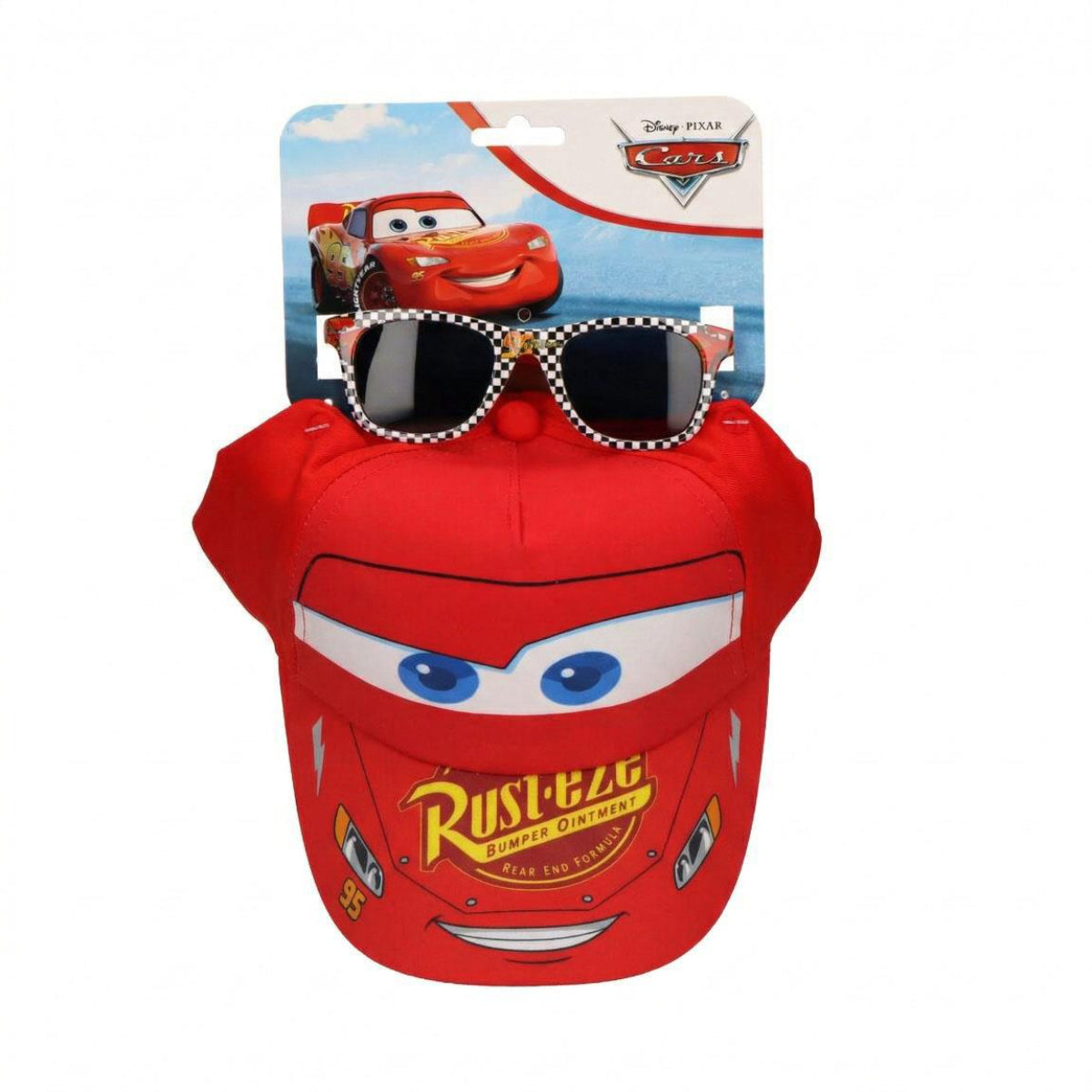 Disney Cars Cap und Sonnenbrille Set Kinder 53 cm Schirmmütze mit Fan Motiv