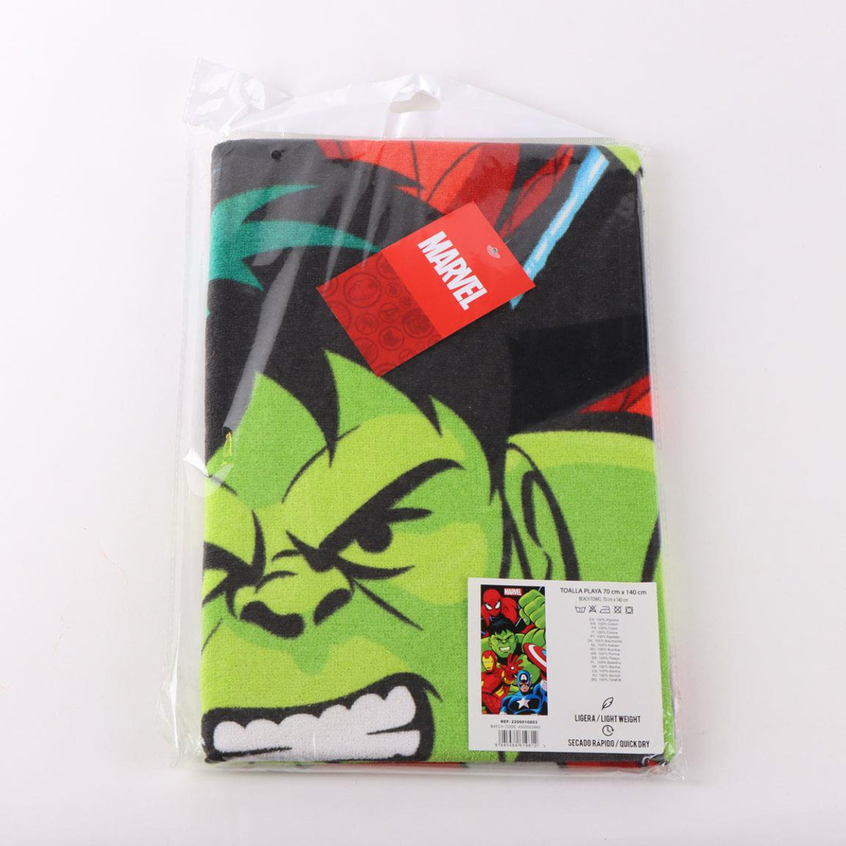 Avengers Strandtuch Kinder 70 × 140 cm aus 100% Baumwolle 250 gsm