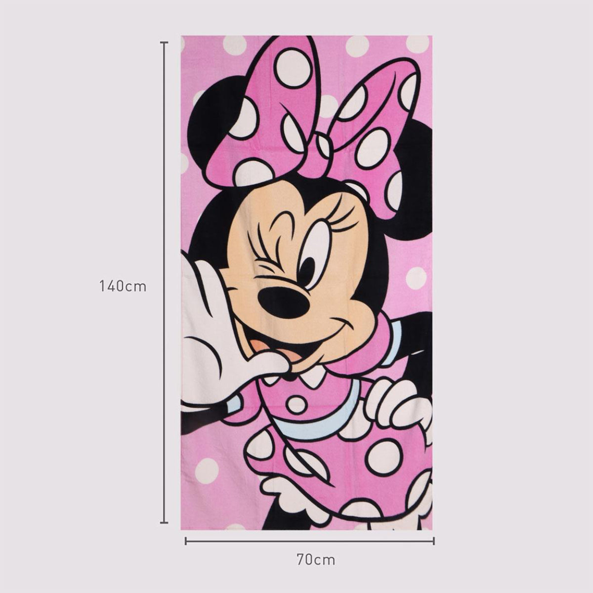 Disney Minnie Mouse Strandtuch Kinder 70 × 140 cm aus 100% Baumwolle 250 gsm