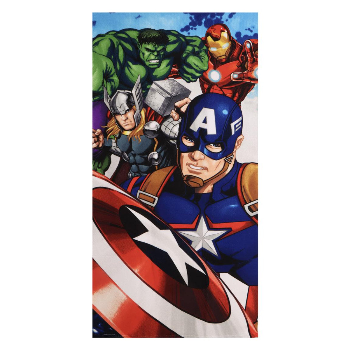 Marvel Avengers Polyester Strandtuch 70 × 140 cm 250 gsm für Urlaub und Schwimmbad