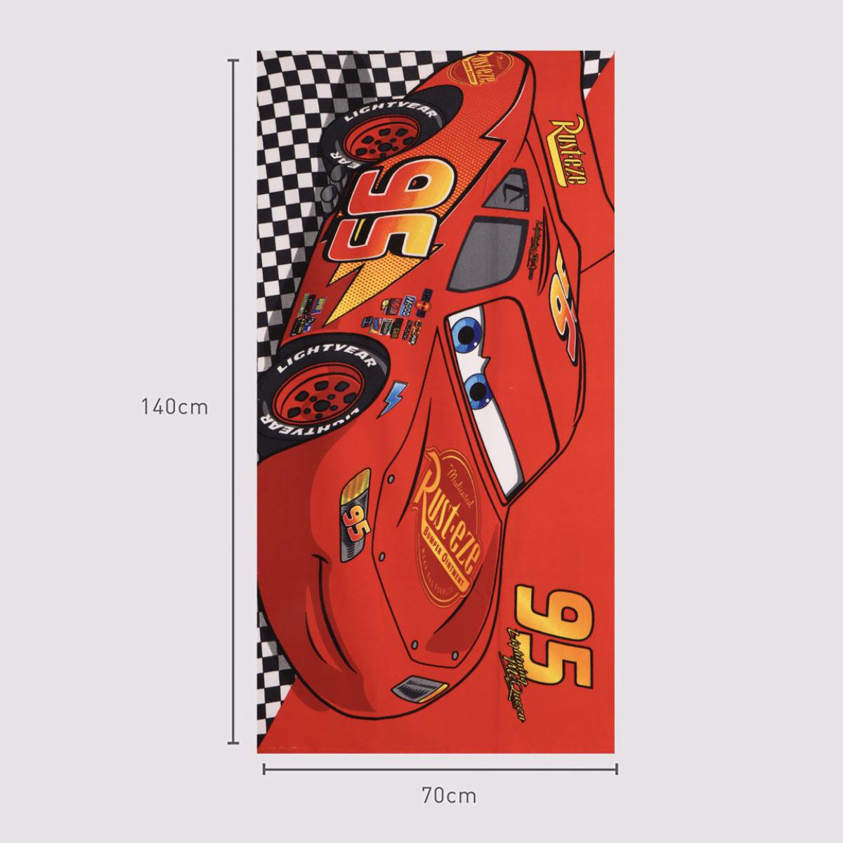 Disney Cars Badetuch 70 × 140 cm 250 gsm für Strand Schwimmbad und Urlaub