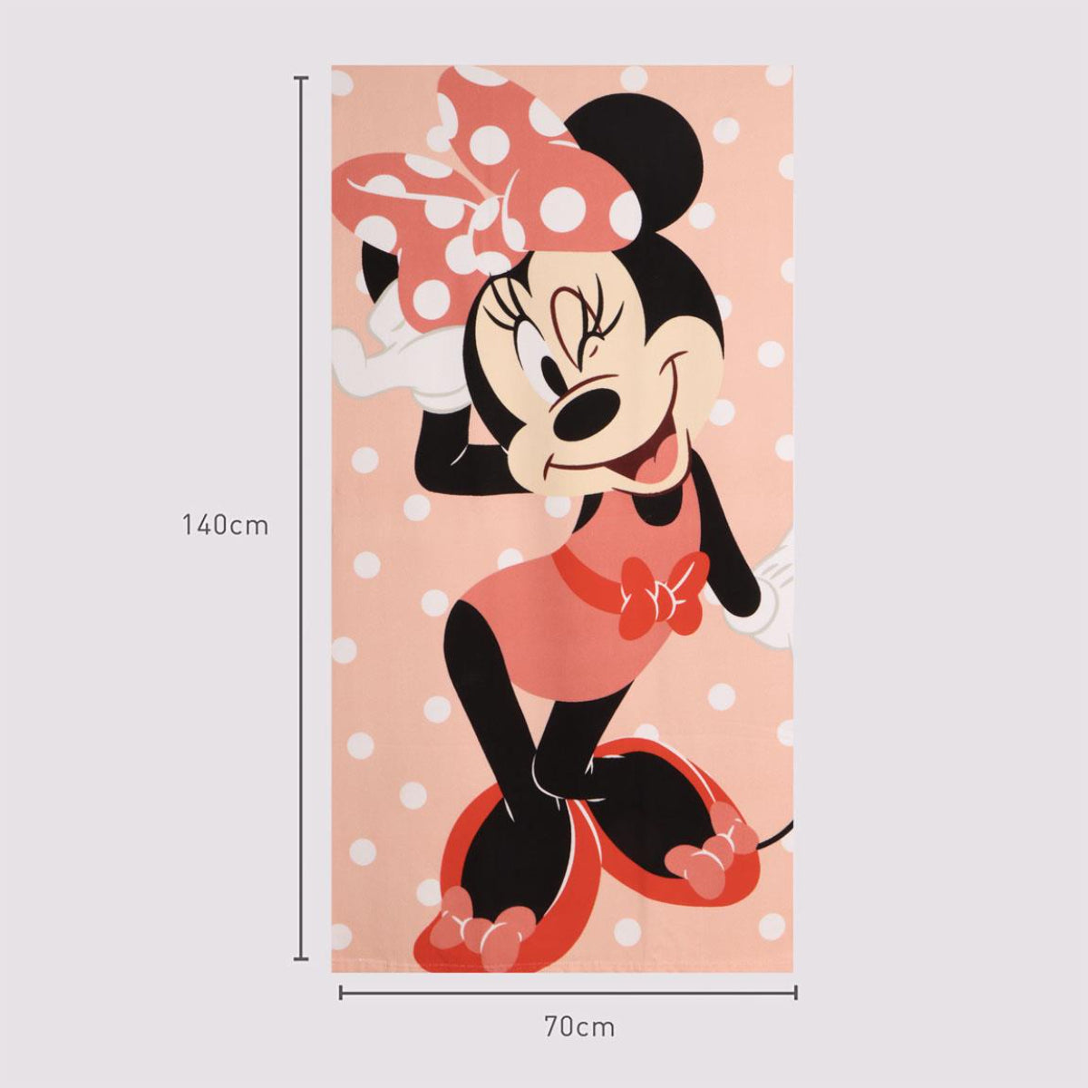 Disney Minnie Mouse Polyester Strandtuch für Kinder 70 × 140 cm 250 gsm