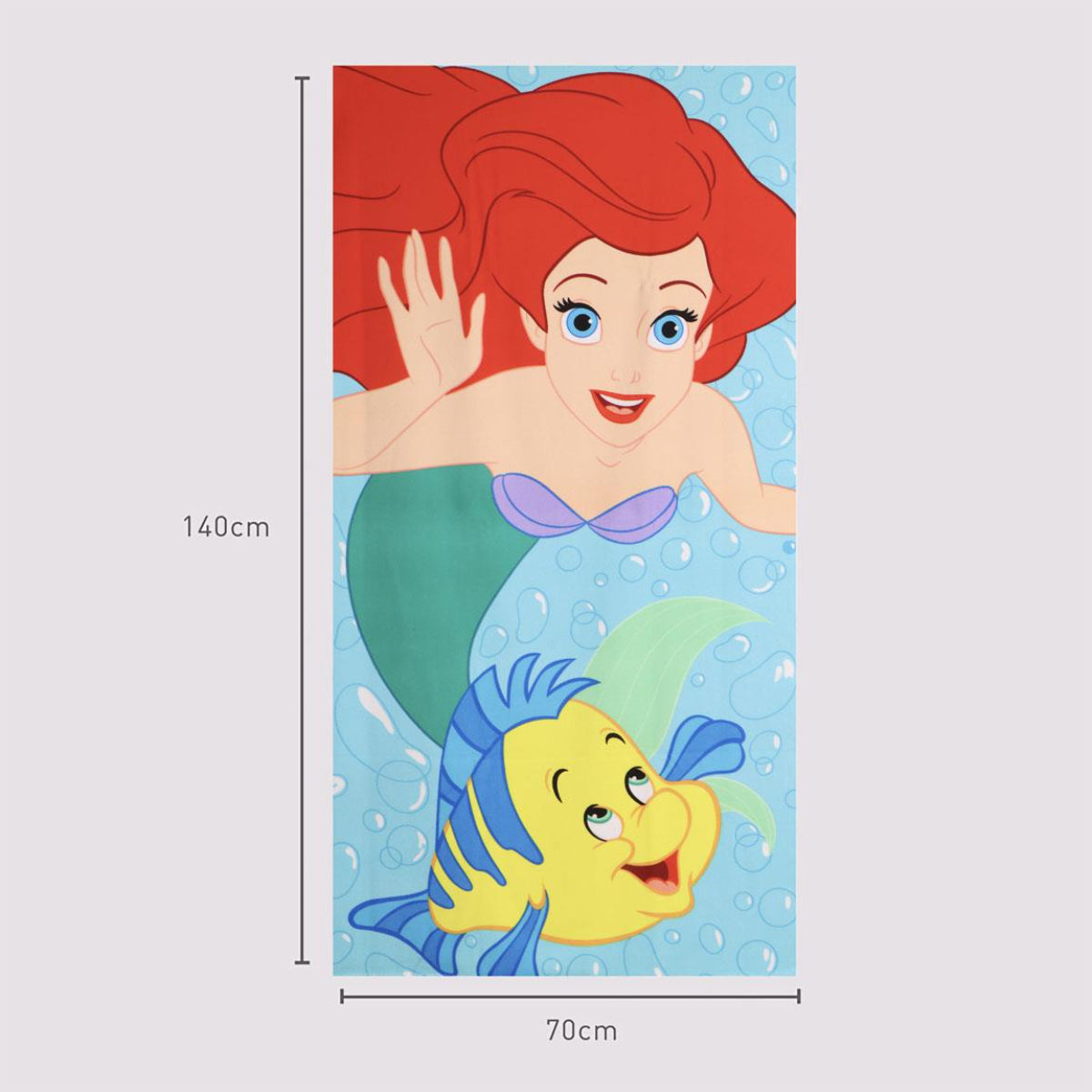 Disney Arielle, die Meerjungfrau Polyester Strandtuch für Kinder 70 × 140 cm 250 gsm