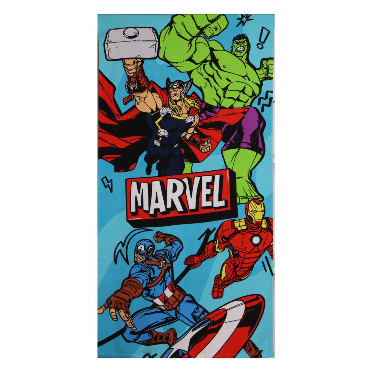 Marvel Avengers Set Strandtuch 70 × 140 cm Baseballkappe und Turnbeutel für Kinder