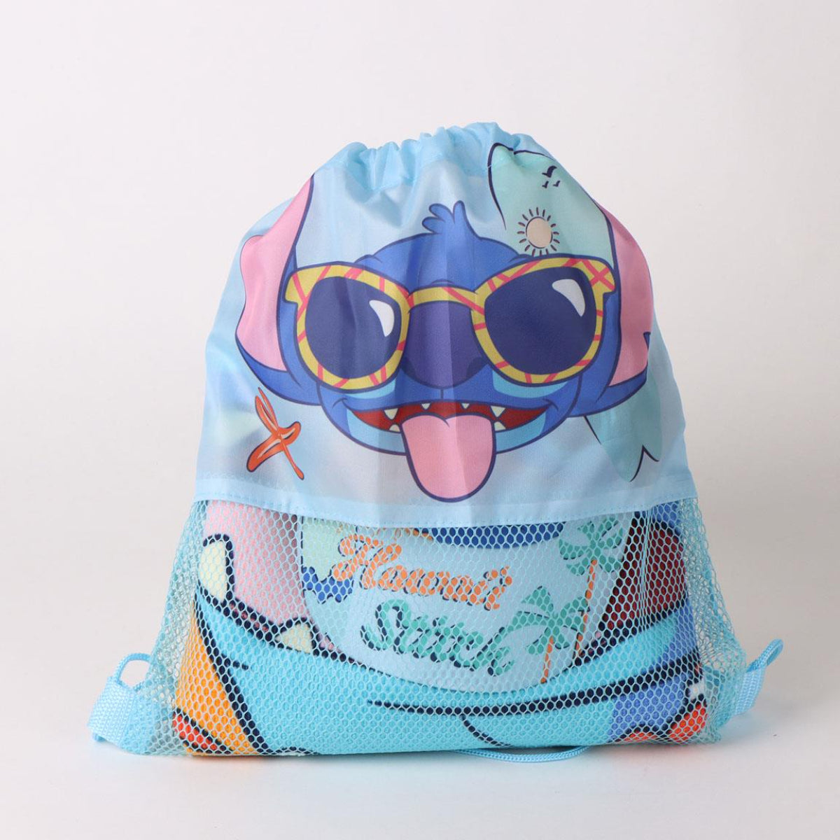 Disney Lilo und Stitch Strandtuch Set für Kinder 70 × 140 cm mit Cap und Turnbeutel