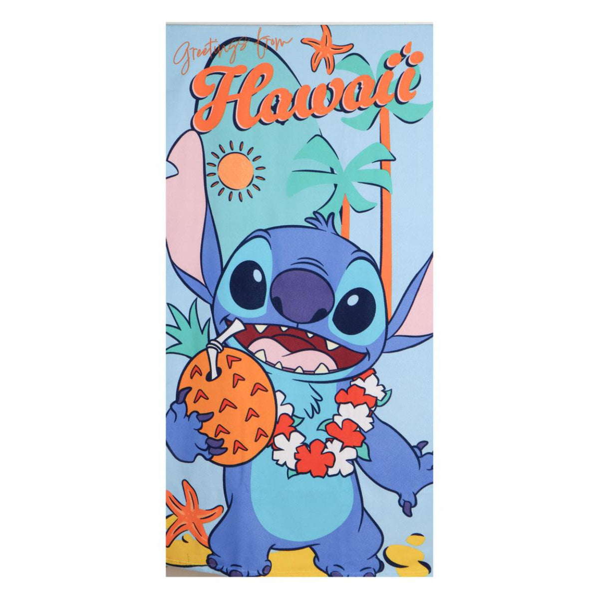Disney Lilo und Stitch Strandtuch Set für Kinder 70 × 140 cm mit Cap und Turnbeutel