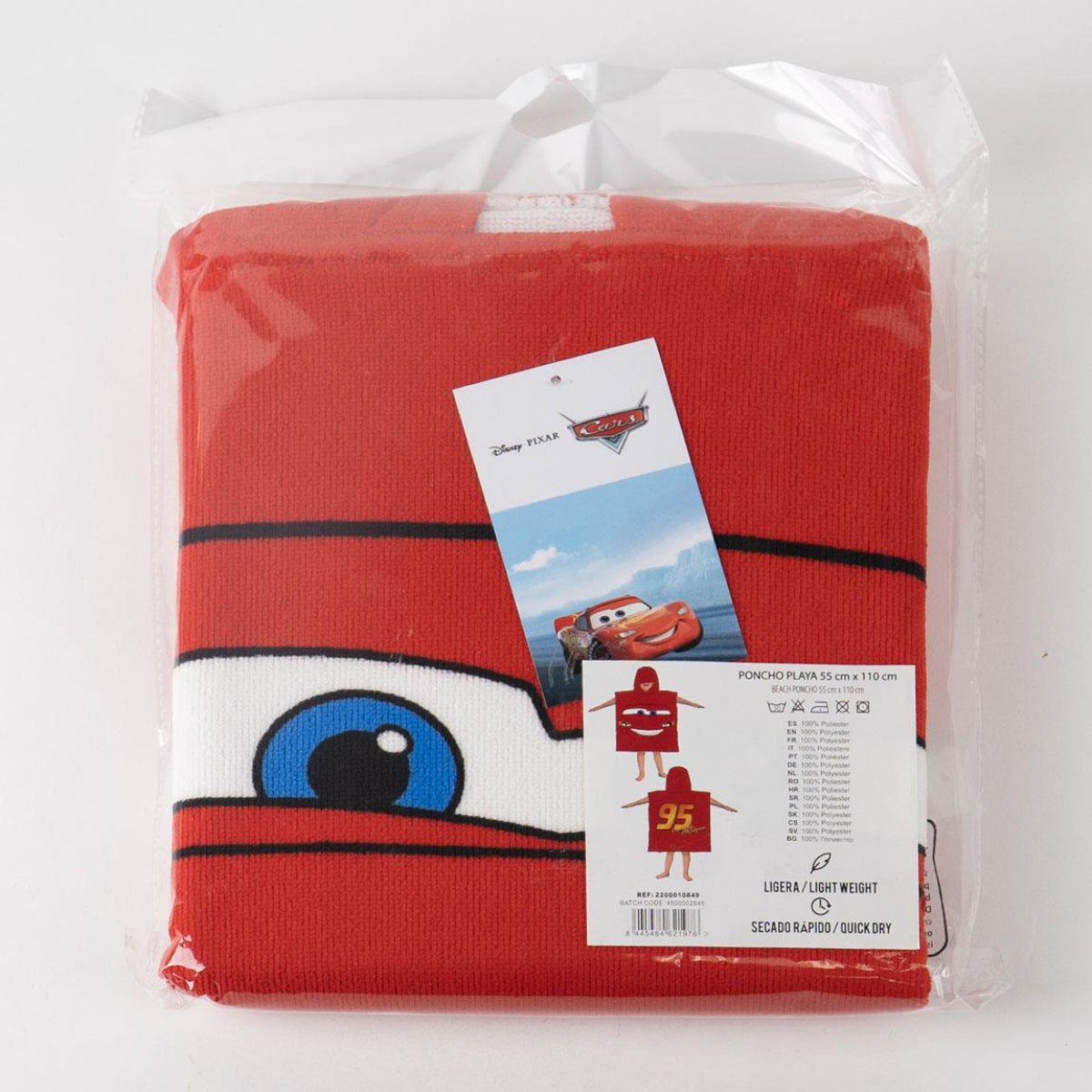 Disney Cars Kinder Badeponcho 55 × 77 cm 100% Polyester 250 gsm