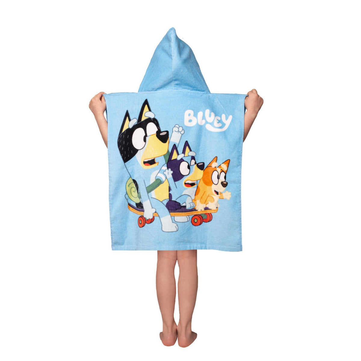 Bluey Badeponcho für Kinder Hochwertiger Frottee aus 100 % Baumwolle