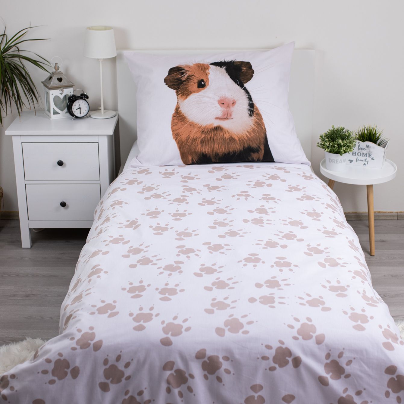 Meerschweinchen Design Bettwäsche aus Baumwolle, 140x200 cm & 70x90 cm