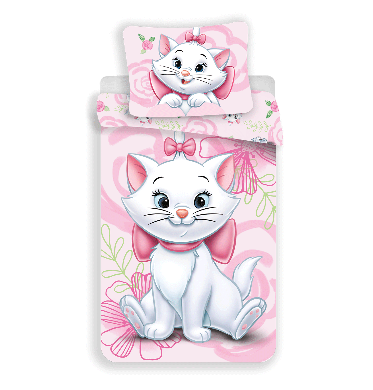Disney Marie Cat Design Kuschelige Bettwäsche Baumwolle, 140x200 cm & 70x90 cm