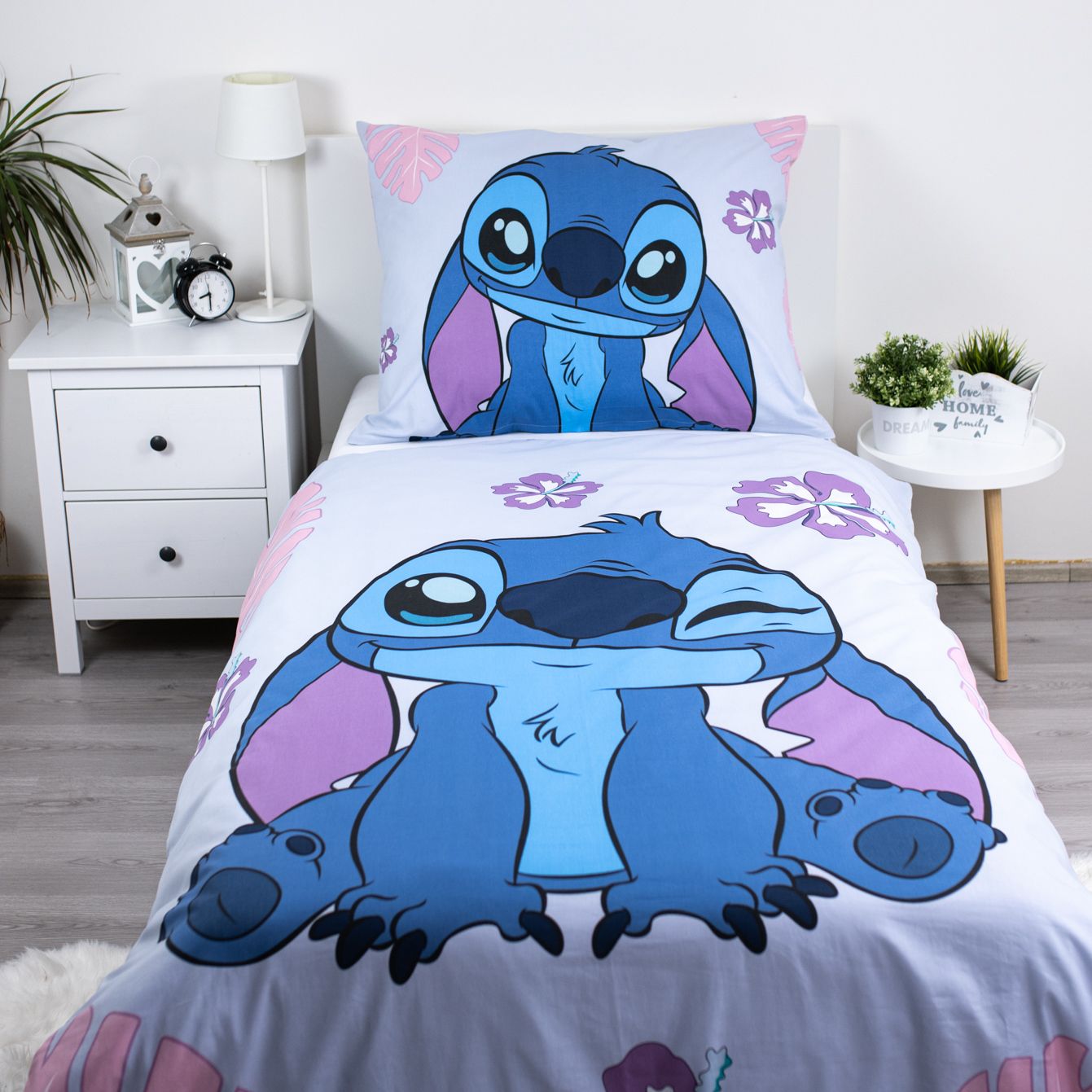Lilo and Stitch Design Kuschelige Bettwäsche Baumwolle, 140x200 cm & 70x90 cm