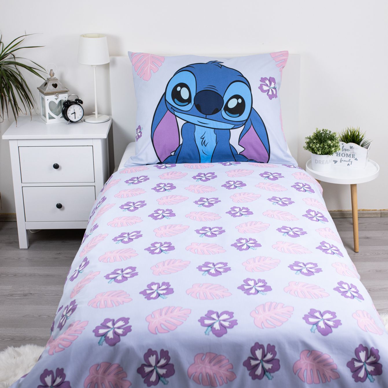Lilo and Stitch Design Kuschelige Bettwäsche Baumwolle, 140x200 cm & 70x90 cm