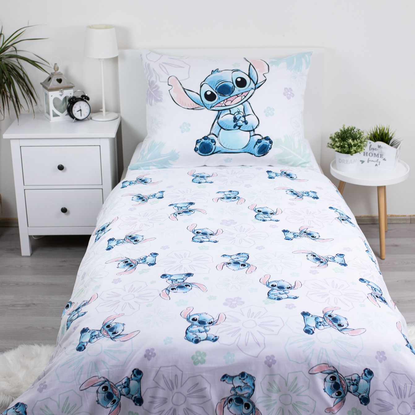 Lilo and Stitch Design Kuschelige Bettwäsche Baumwolle, 140x200 cm & 70x90 cm