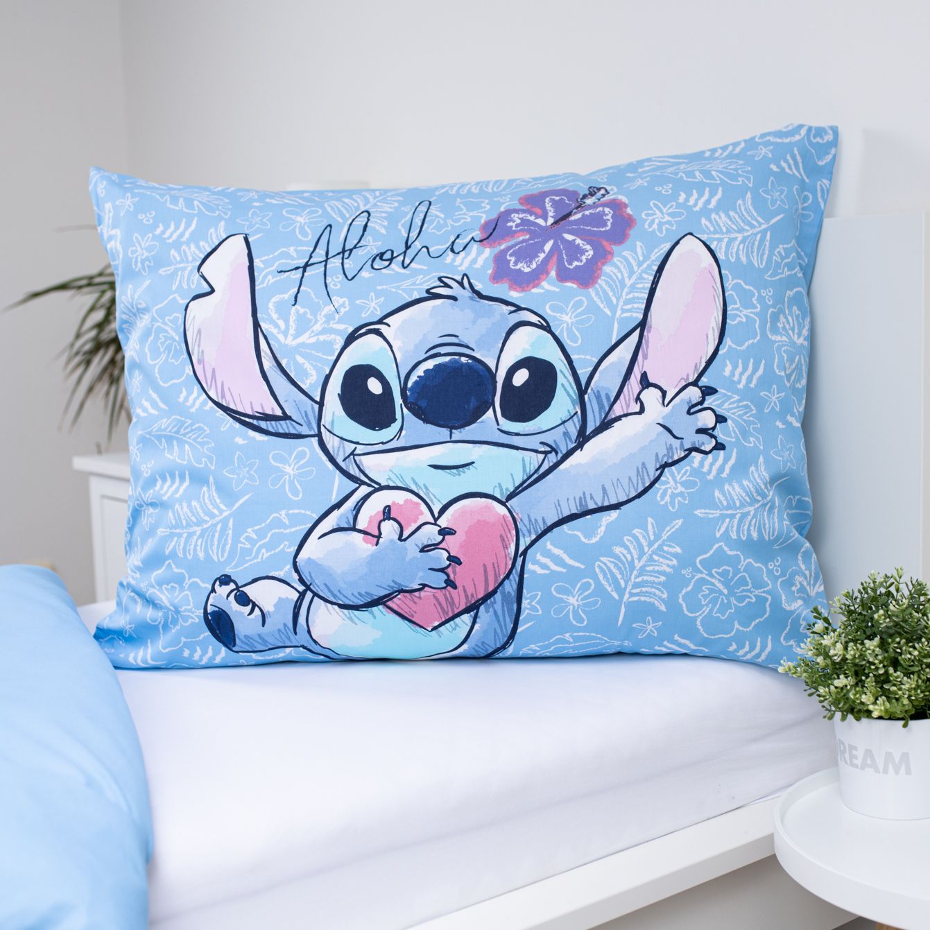 Lilo & Stitch Design Kuschelige Bettwäsche Baumwolle, 140x200 cm & 70x90 cm