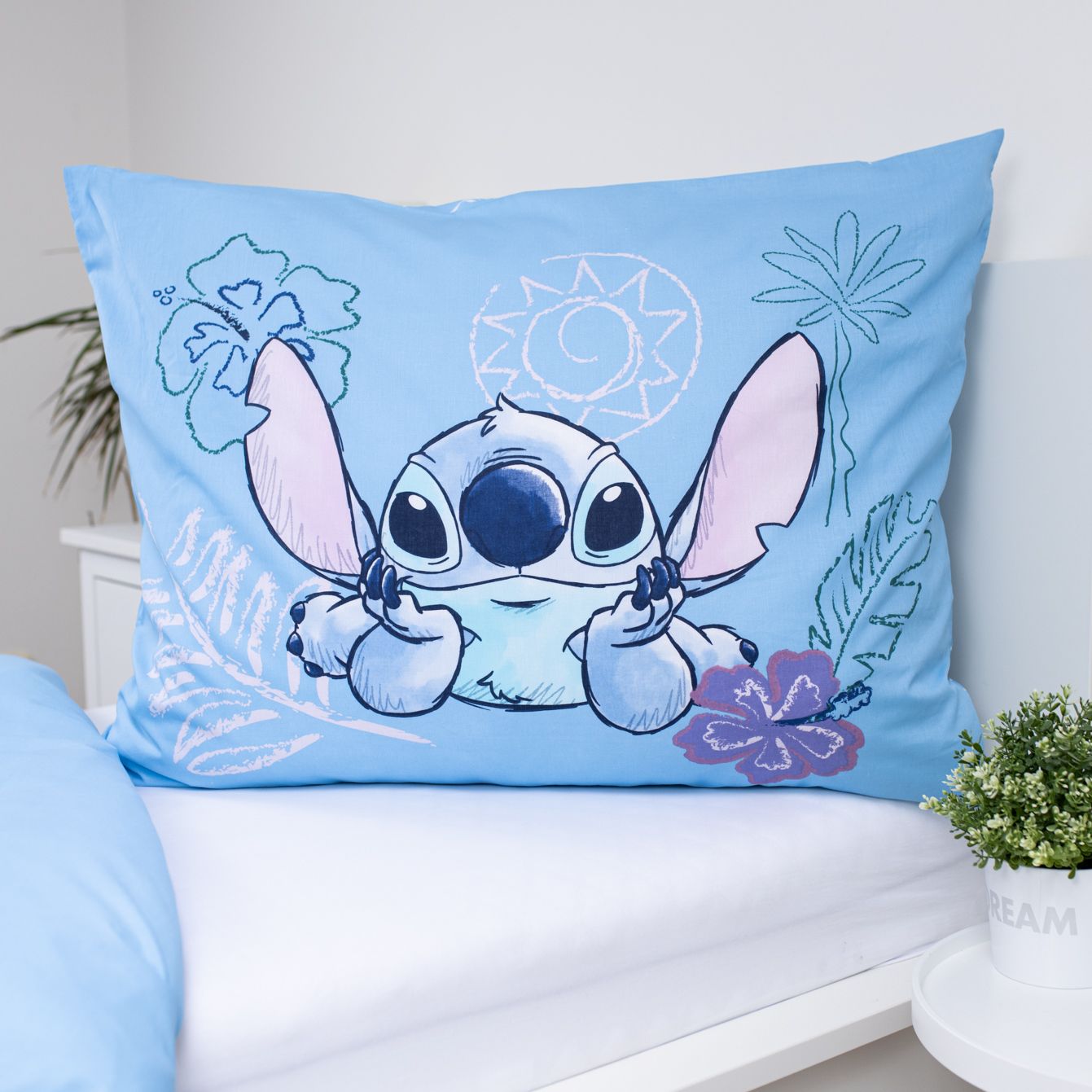Lilo & Stitch Design Kuschelige Bettwäsche Baumwolle, 140x200 cm & 70x90 cm