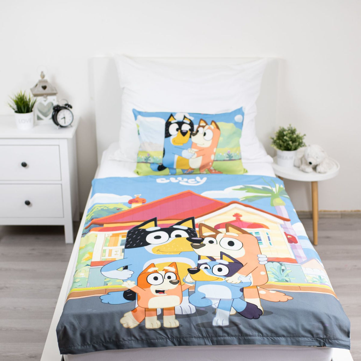Bluey 061 Baby Bettwäsche Set Baumwolle Reißverschluss 100 x 135 cm 40 x 60 cm