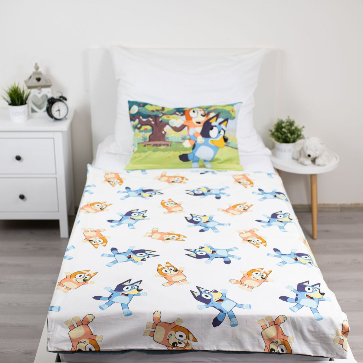Bluey 061 Baby Bettwäsche Set Baumwolle Reißverschluss 100 x 135 cm 40 x 60 cm