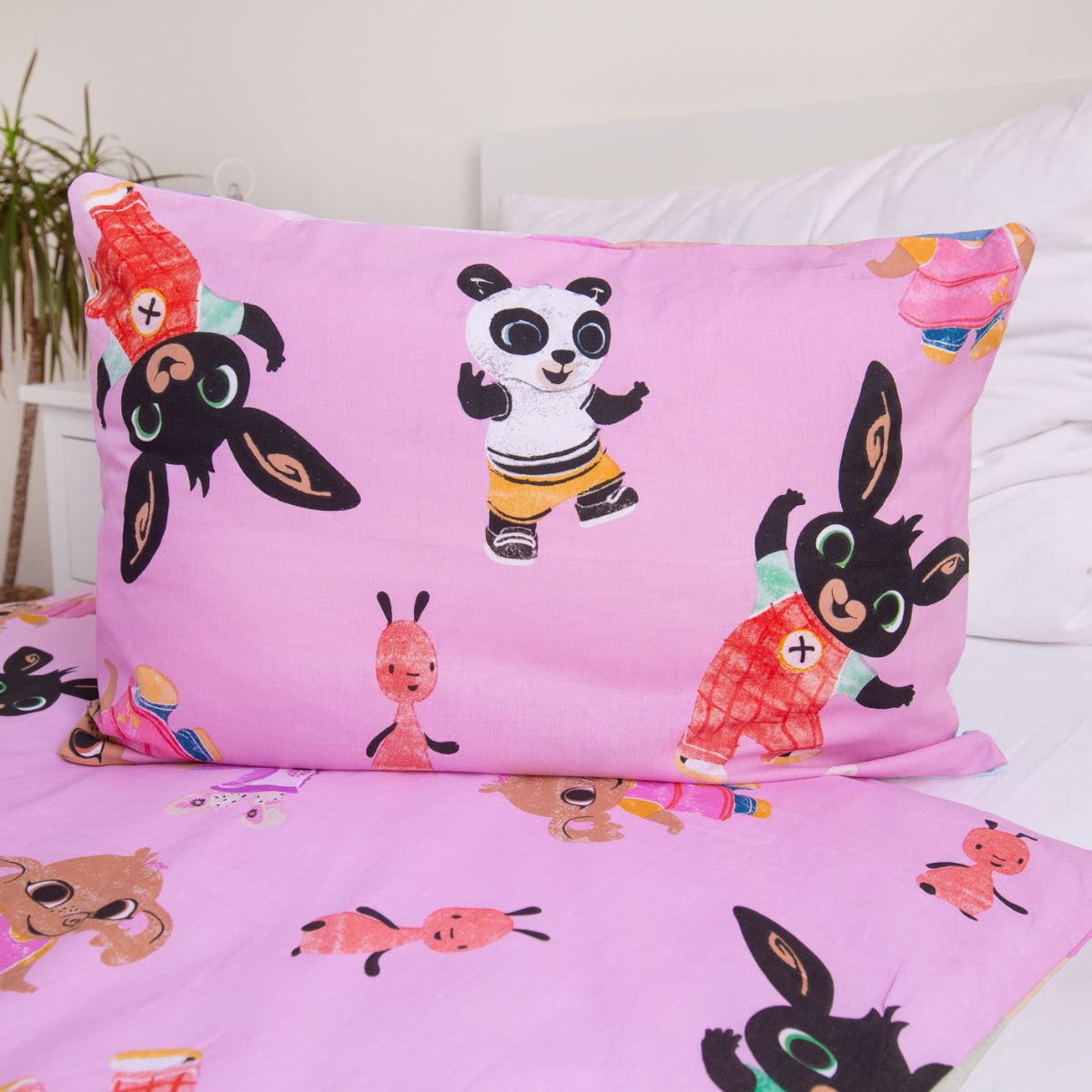 Bing Kinderbettwäsche Set 100x135 + 40x60 cm Baumwolle Wolkenmotiv