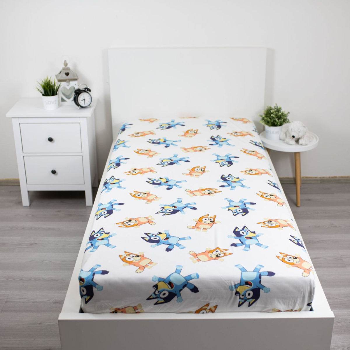 Bluey Spannbettlaken Baumwolle 90 x 200 + 25 cm Kinderbett Matratze Zuhause